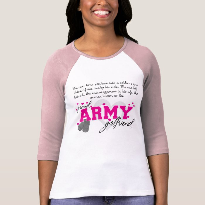 Into a Soldier's eyes   Proud Army Girlfriend Tshirt