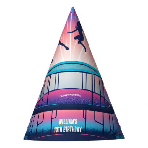 into boys kids cool trampoline Park 13th birthday Party Hat
