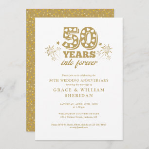 Into Forever 50th Wedding Anniversary Invitation