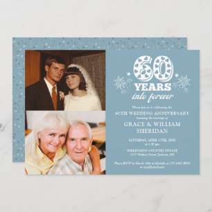 Into Forever 60th Wedding Anniversary 2 Photo Invitation