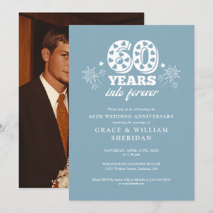 Into Forever 60th Wedding Anniversary Photo Invitation