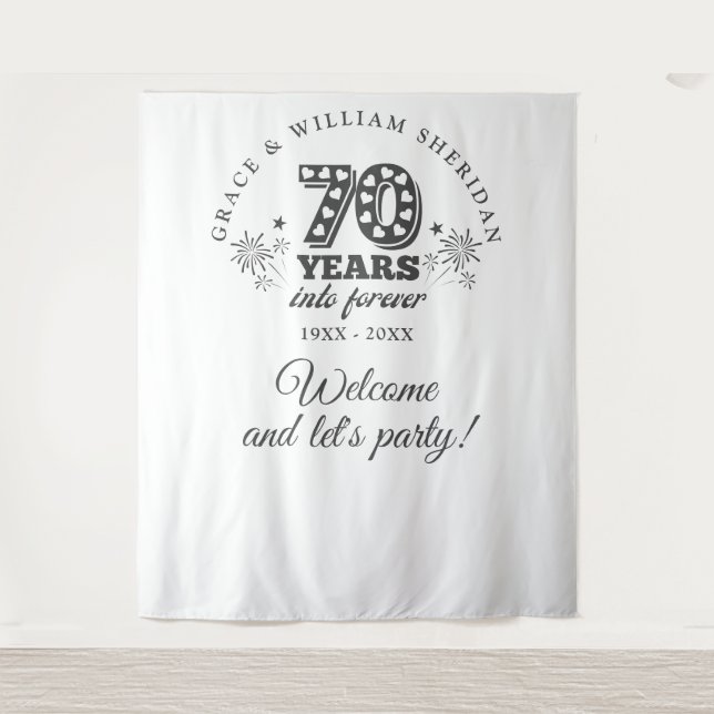 Into Forever 70th Anniversary Photo Backdrop (Front)