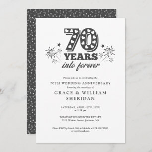 Into Forever 70th Wedding Anniversary Invitation