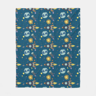 Into Space Cosmos Pattern Fleece Blanket