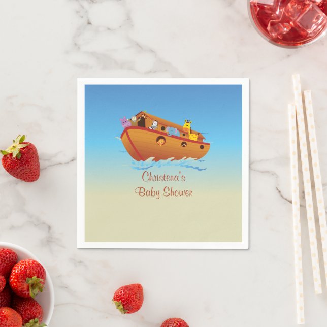Into The Ark Baby Shower Napkins (Insitu)