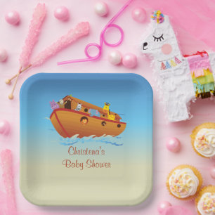 Into The Ark Baby Shower Paper Plates