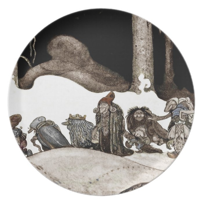 Into the Christmas Night Tomte Nisse Dinner Plates