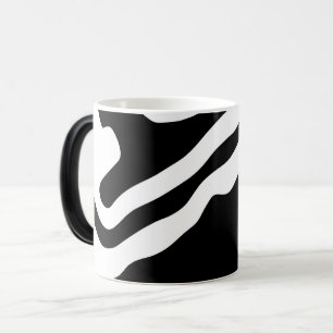 Into the Deep: Abstract Black & White Color Morph Mug