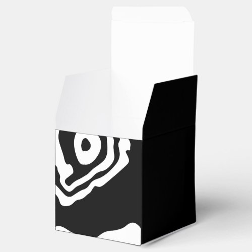 Into the Deep Abstract Black  White Favor Boxes