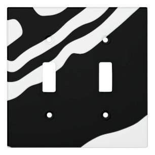 Into the Deep: Abstract Black & White Light Switch Cover