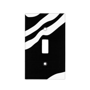 Into the Deep: Abstract Black & White Light Switch Cover