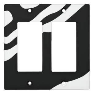 Into the Deep: Abstract Black & White Light Switch Cover