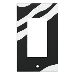 Into the Deep: Abstract Black & White Light Switch Cover
