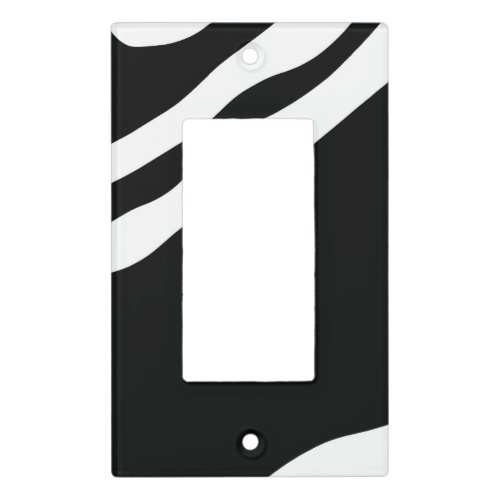 Into the Deep Abstract Black  White Light Switch Cover