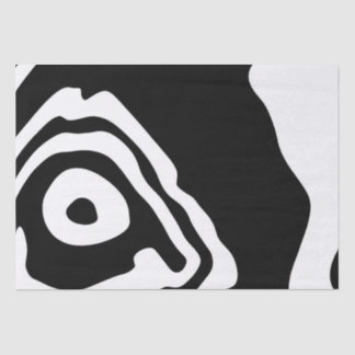 Into the Deep: Abstract Black & White Tissue Paper