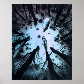 Into the Deep, Dark Wood Poster Print Wall Art