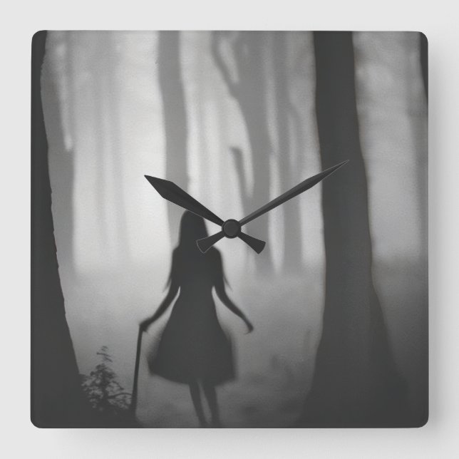 Into the Deep Woods  Square Wall Clock (Front)
