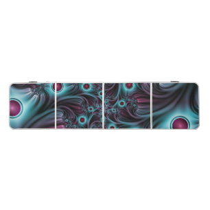 Into the Depth Blue Pink Abstract Fractal Art Beer Pong Table