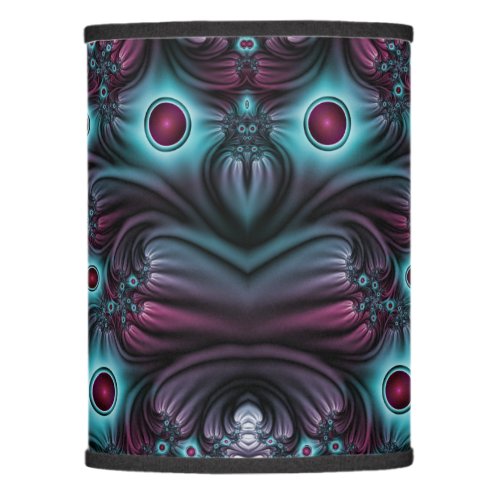 Into the Depth Blue Pink Abstract Fractal Art Lamp Shade