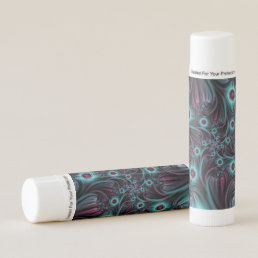 Into the Depth Blue Pink Abstract Fractal Art Lip Balm