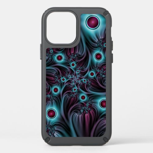 Into the Depth Blue Pink Abstract Fractal Art Speck iPhone 12 Case