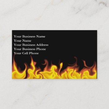 Into The Fire Business Card by Iverson_Designs at Zazzle