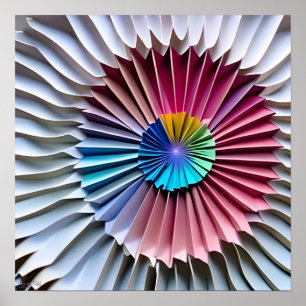 Into the Fold AI Fantasy Digital Art Print Origami
