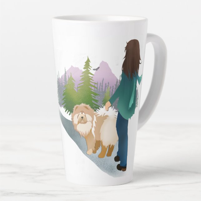 INTO THE FOREST - Chow-Latte Mug (Right Angle)