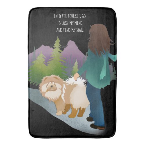 INTO THE FOREST I GO  Chow bath mat crate pad Bath Mat
