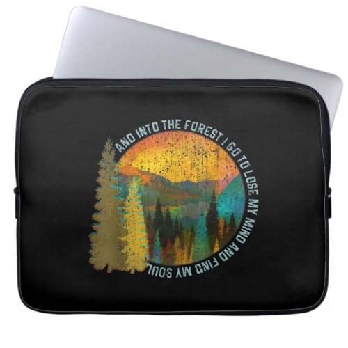 Into The Forest I Go Hiking Shirt Nature Lover Cam Laptop Sleeve