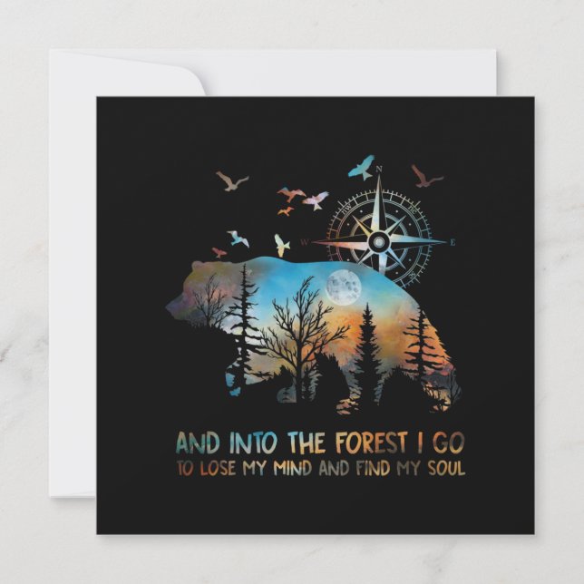 Into The Forest I Go Lose My Mind Invitation (Front)
