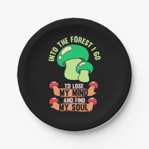 Into The Forest Mushroom Hunter Go Paper Plates