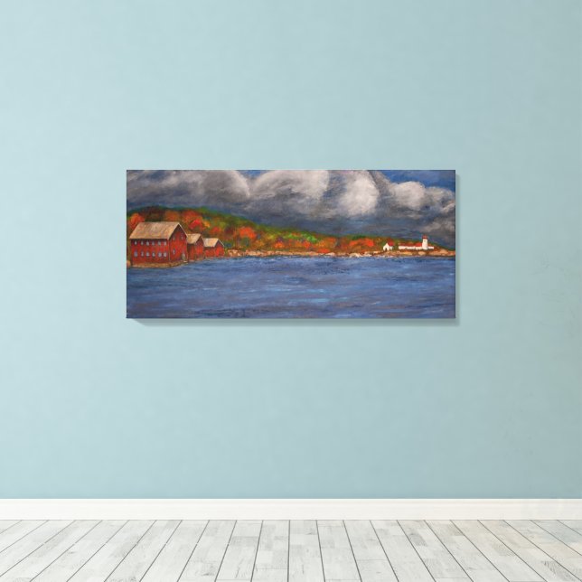 Into The Harbor Canvas Print (Insitu(Wood Floor))