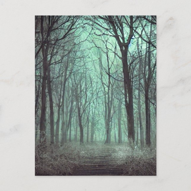 Into the Haunted Woods Postcard (Front)