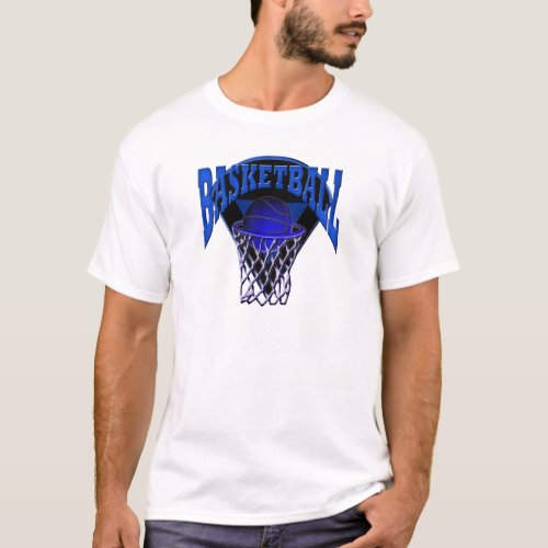 Into The Hoop Basketball and Backboard T_Shirt