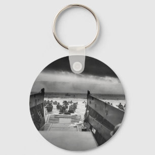 Into The Jaws Of Death LCVP World War II Omaha Keychain