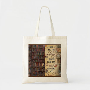 Into the Library I Go Tote Bag