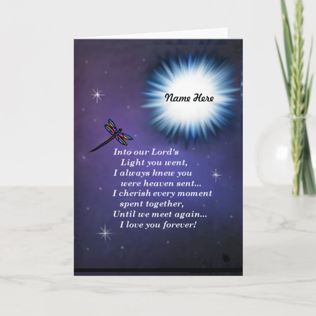 Into The Light Dragonfly Card (Front)
