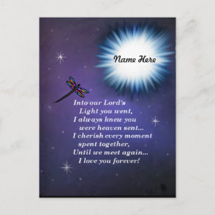 Into The Light Dragonfly Postcard