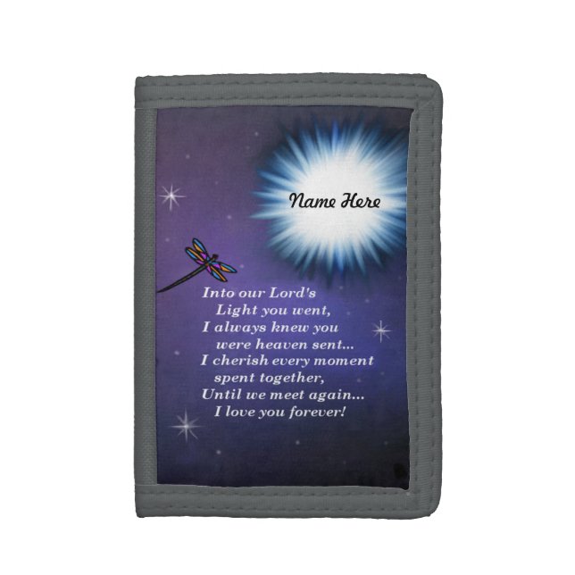 Into The Light Dragonfly Tri-fold Wallet (Front Vertical)