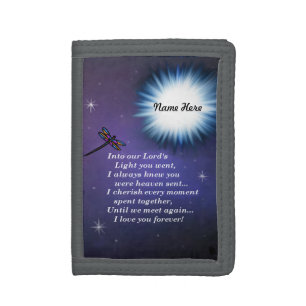 Into The Light Dragonfly Trifold Wallet