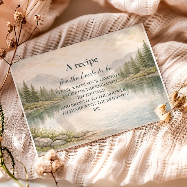 Into The Mountains Bridal Shower Enclosure Card (Creator Uploaded)