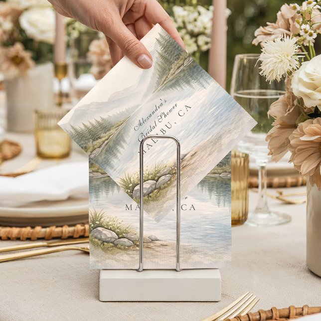 Into The Mountains Bridal Shower Napkins (Creator Uploaded)