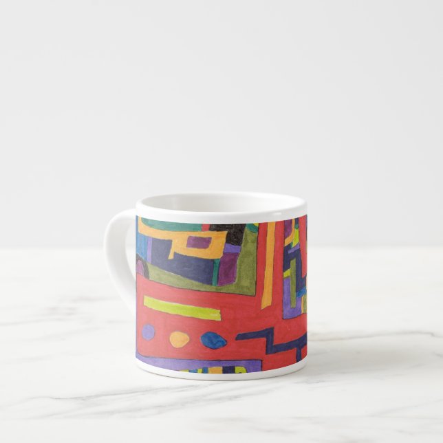 Into the Net, abstract Espresso Cup (Front Left)