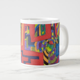Into the Net, abstract Large Coffee Mug
