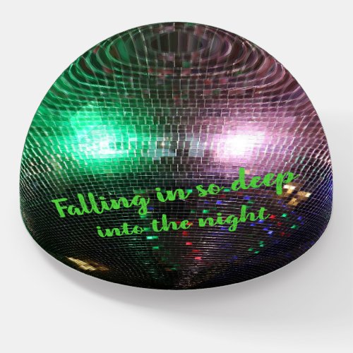 Into the Night Disco Lights Paperweight