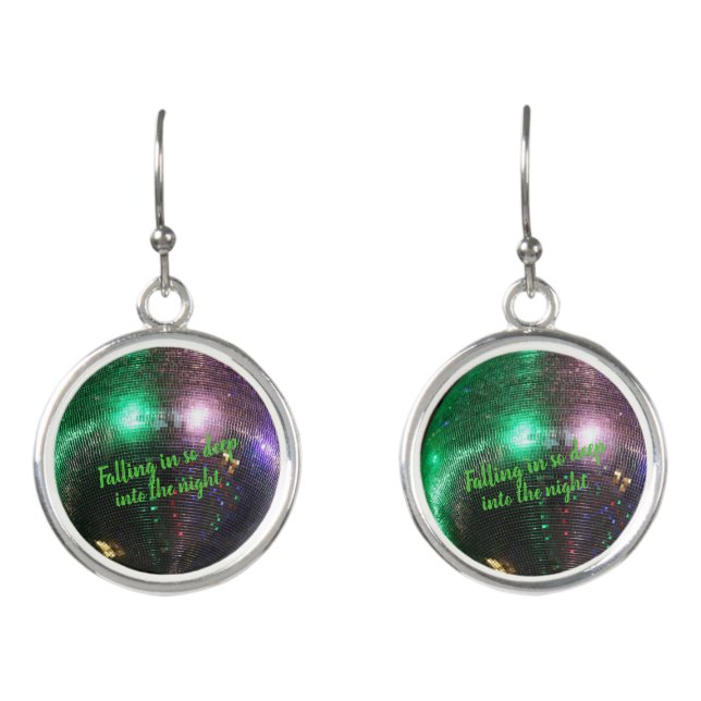 Into the Night Silver Drop Earrings (Front)