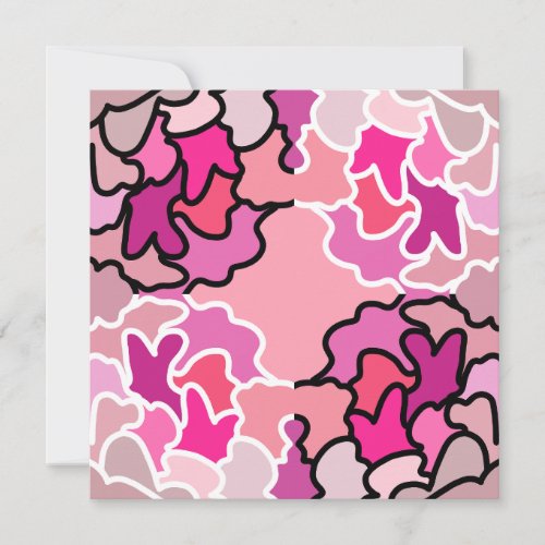 Into The Pink Mid Century Geometric Pattern Art Card