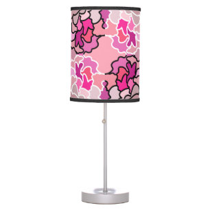 Into The Pink Mid Century Geometric Pattern Art Table Lamp