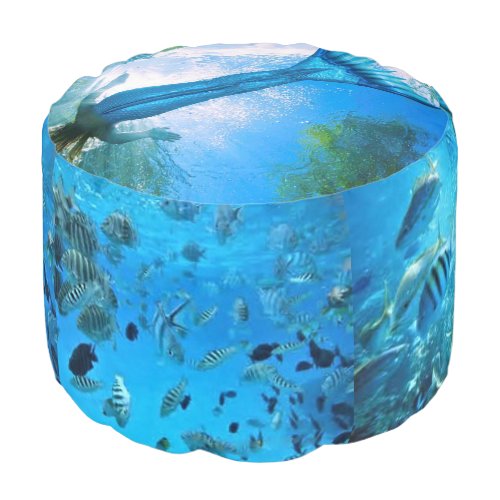 Into the Pool Mermaid Pouf
